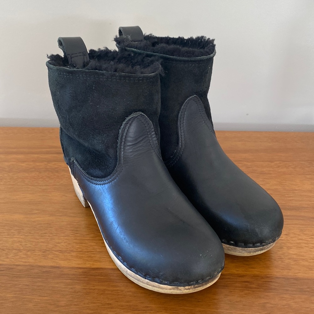 No. 6 Mid Heel Shearling Boots size 40